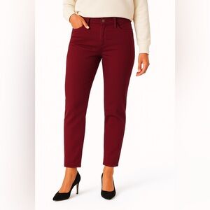 BurgundyStretch Skinny Jeans | Viscose Blend | Holiday Ready